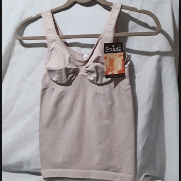 Sculptz nude body shaper shelf bra body shaper top - Picture 1 of 6